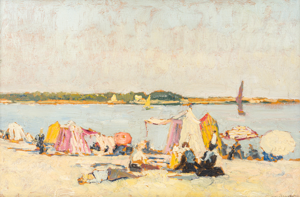 Frans Smeers (1873-1960): 'Benodet', huile sur board, dat&eacute; (19)33