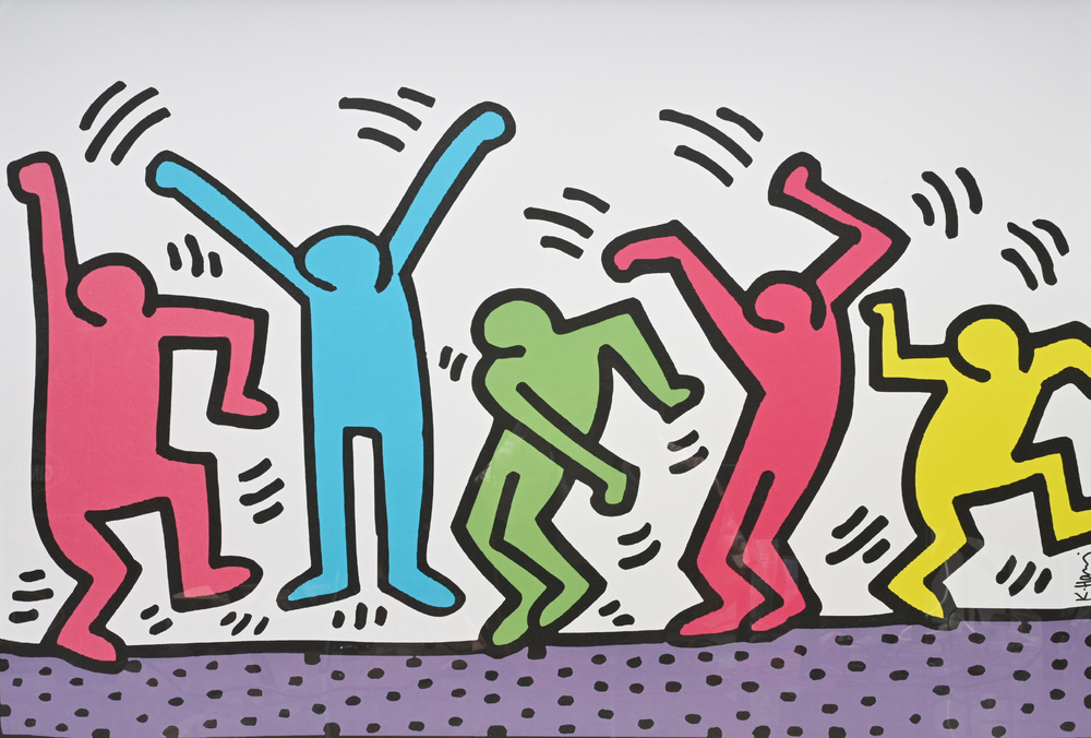 Keith Haring (1958-1990, after): 'Dance', screenprint in colours, ed. 83/200