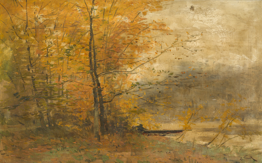 Lucien Frank (1857-1920): 'Automne', huile sur toile