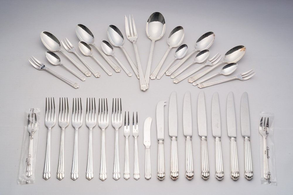 M&eacute;nag&egrave;re de 36 pi&egrave;ces, mod&egrave;le Aria, Christofle, France, 20&egrave;me si&egrave;cle