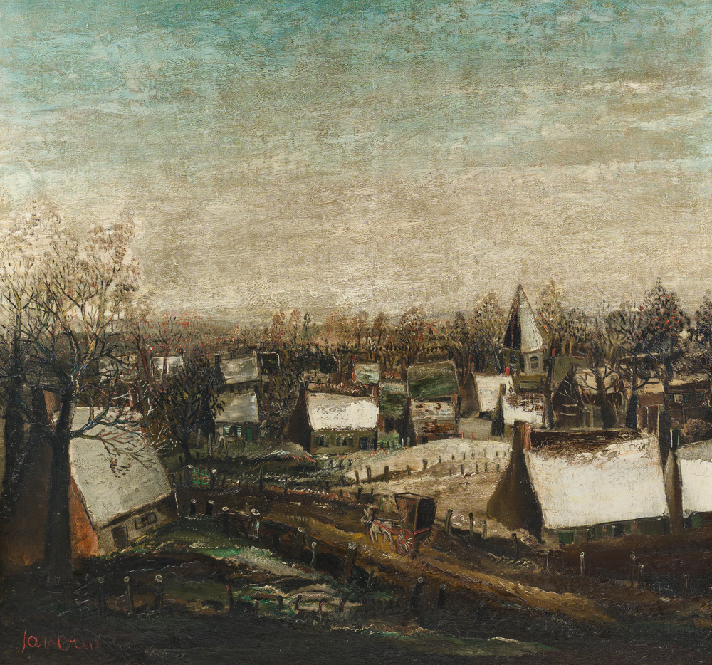 Albert Saverys (1886-1964): Winter landscape, oil on canvas