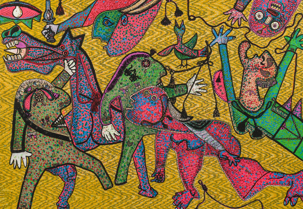 Enrico Baj (1924-2003): 'Particolare di Guernica', s&eacute;rigraphie en couleurs, &eacute;d. 13/250, (1973)