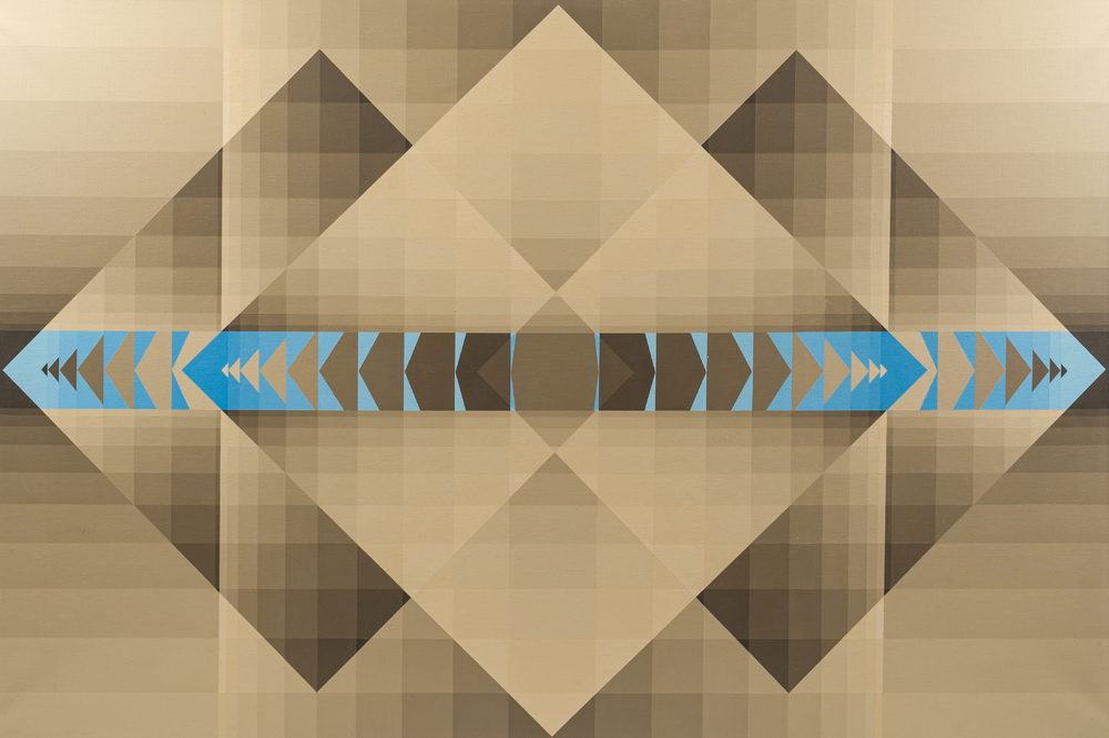 Georges Vaxelaire (1948-2019): 'Composition 747', oil on canvas, dated (19)74