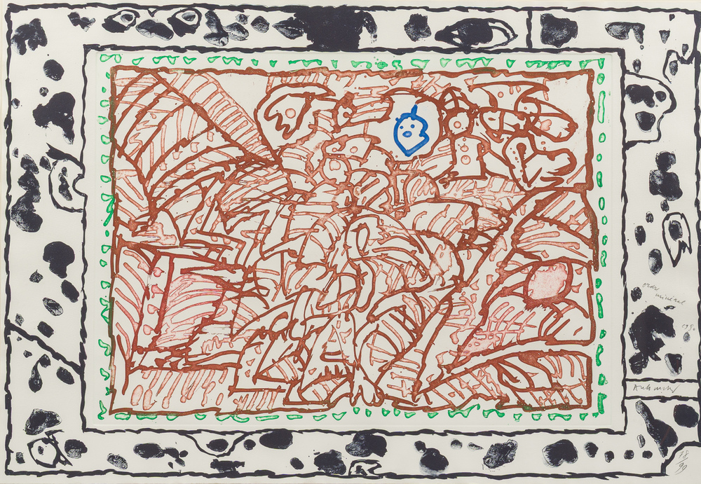 Pierre Alechinsky (1927): 'Ordre min&eacute;ral', etching and aquatint, ed. 78/99, dated 1980