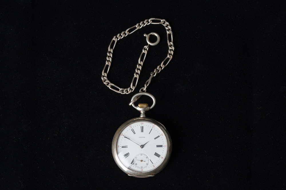 A Swiss silver Omega pocket watch, 900/000, serial number 1787087, first half 20th C.