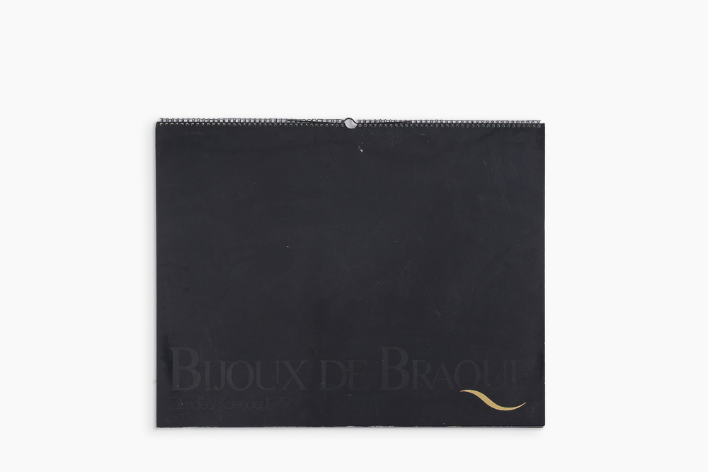 Calendrier Zanders 'Bijoux de Braque' pr&eacute;sentant douze mod&egrave;les de bijoux de Georges Braque (1883-1963), dat&eacute; 1979