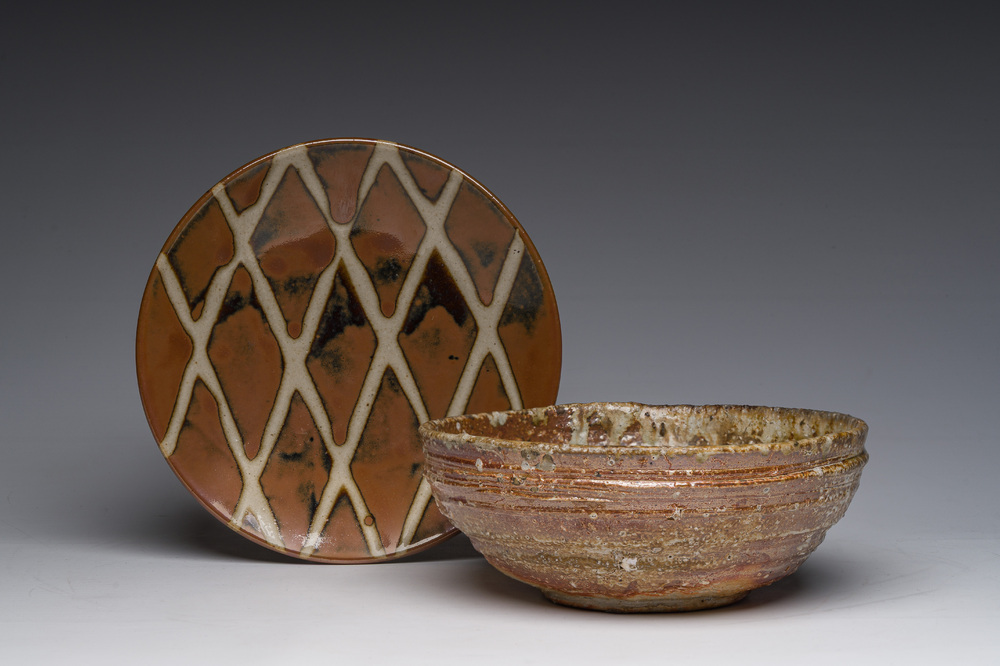 Deux bols en c&eacute;ramique de studio, Japon, Showa, 20&egrave;me si&egrave;cle