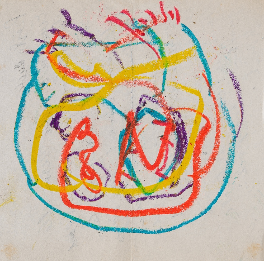 Karel Appel (1921-2006): Sans titre, crayon sur papier avec une lettre au dos, vers 1963