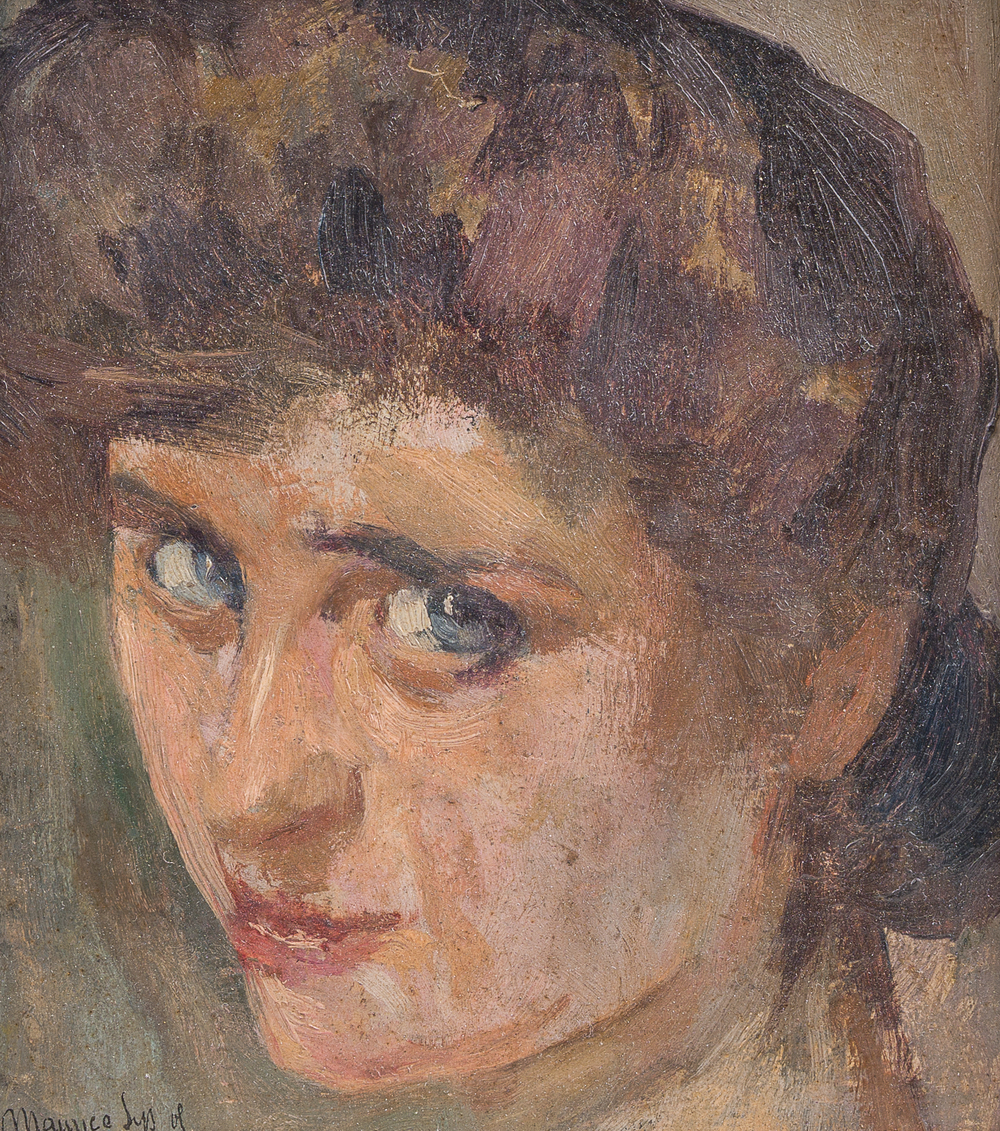 Maurice Sys (1880-1972): Portrait d'une dame, huile sur panneau