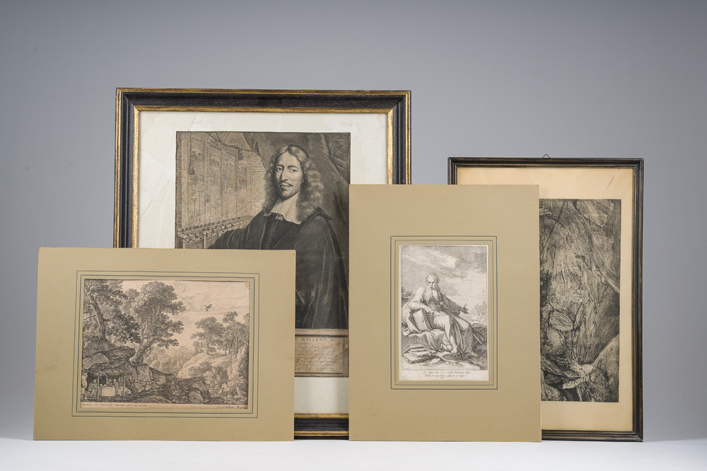 A varied collection of four various graphic works, 17th/20th C.