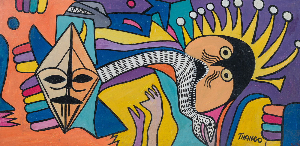 Fran&ccedil;ois Thango (1936-1981): Droomwereld, olie op board