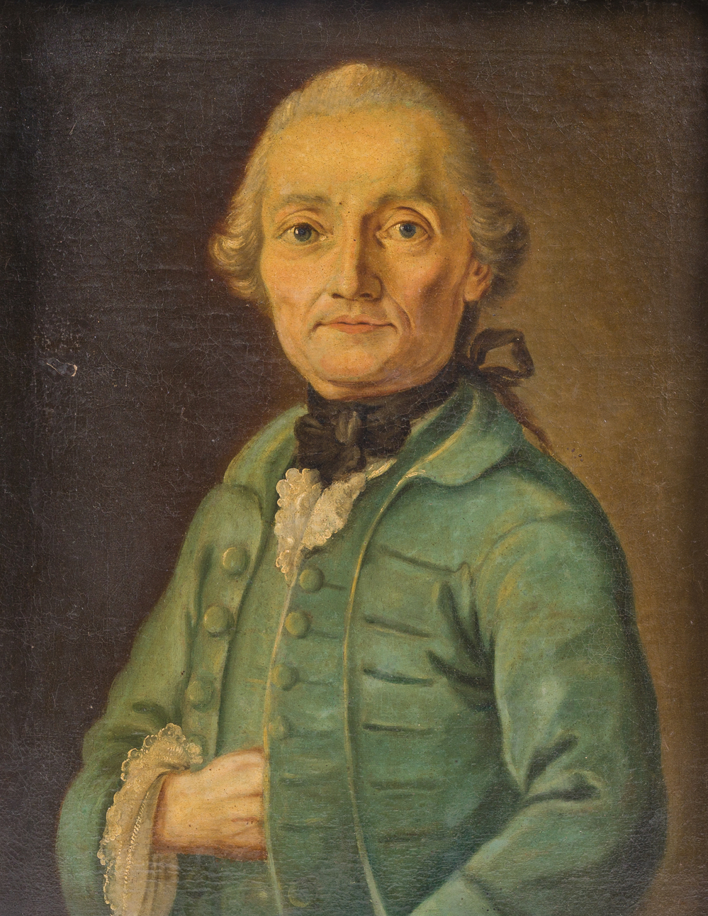 French school: Portrait of Louis Marthe de Gouy d&rsquo;Arsy, oil on canvas, 18th C.