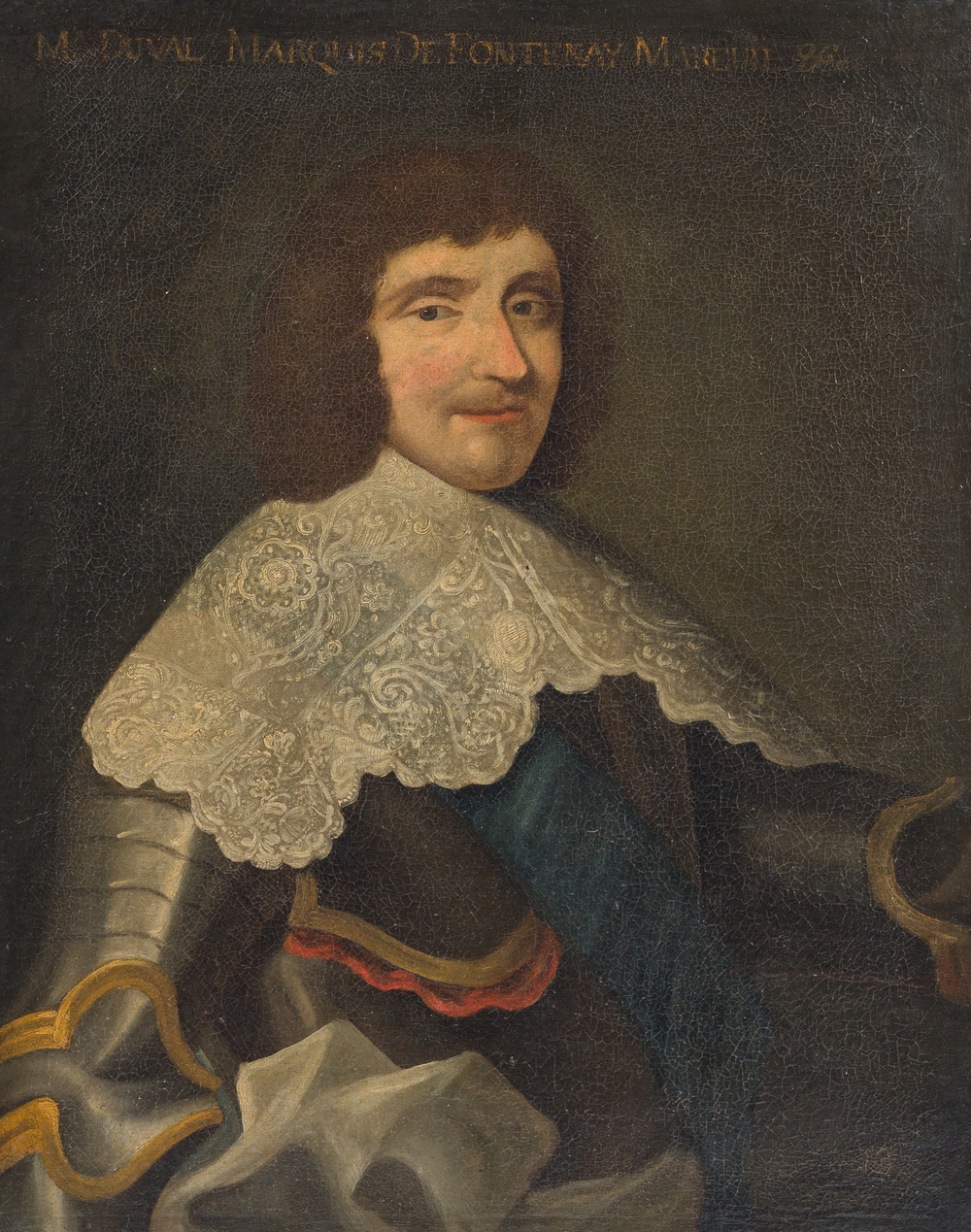 Franse school: Portret van Fran&ccedil;ois du Val de Fontenay-Mareuil, olie op doek, 17de eeuw
