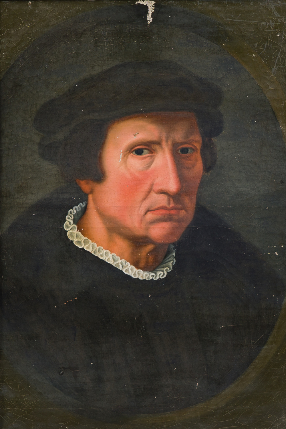 European school, follower of Hans II Holbein (1497-1543): Portrait of Erasmus, oil on canvas, 19th C.