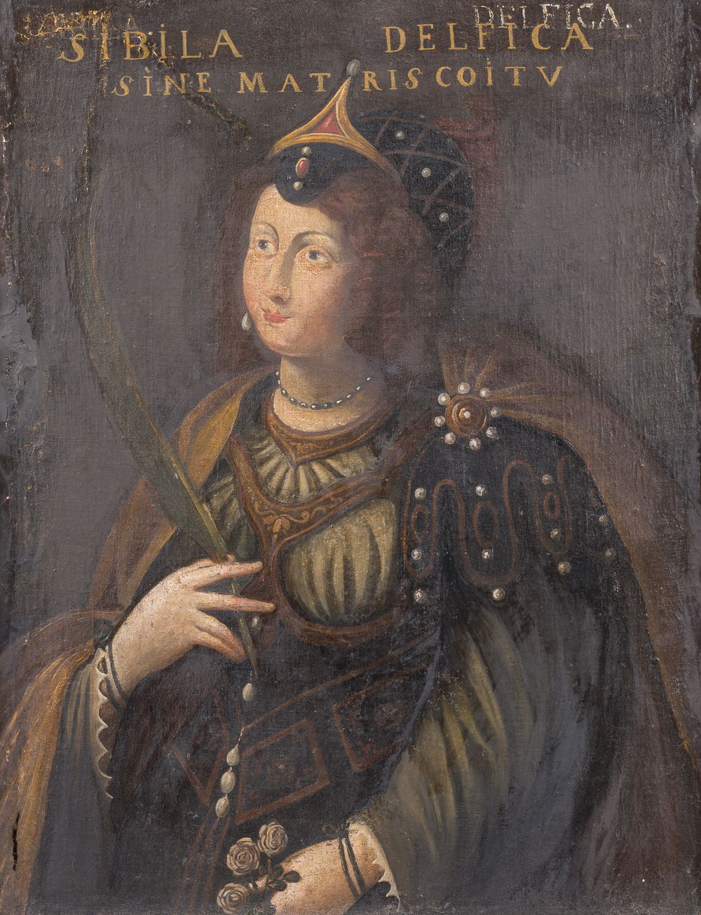 European school: 'Sibila delfica', oil on canvas, 17th C.
