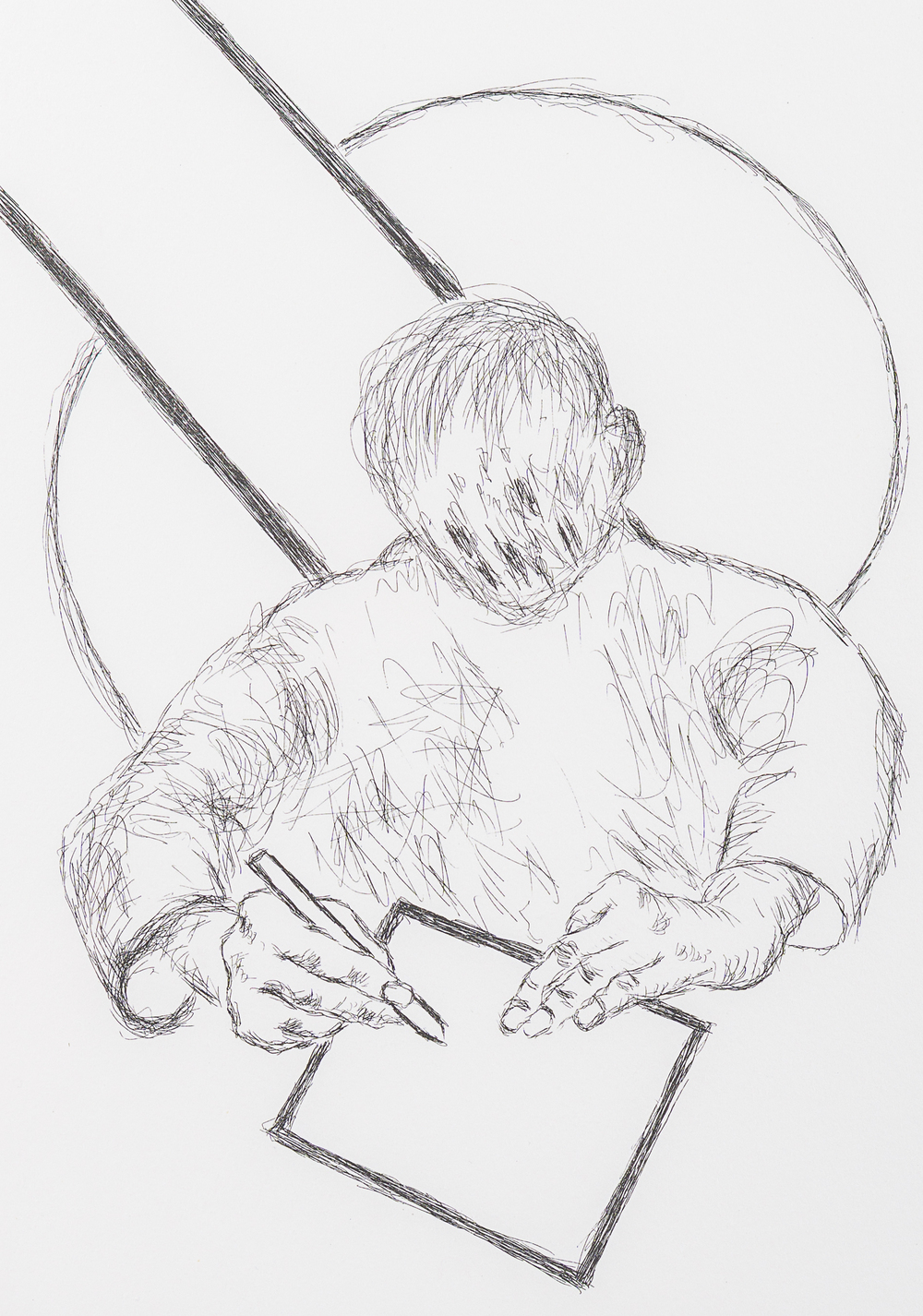 Roger Raveel (1921-2013): 'Tegenover het vlak', etching, ed. 58/100, (2007)