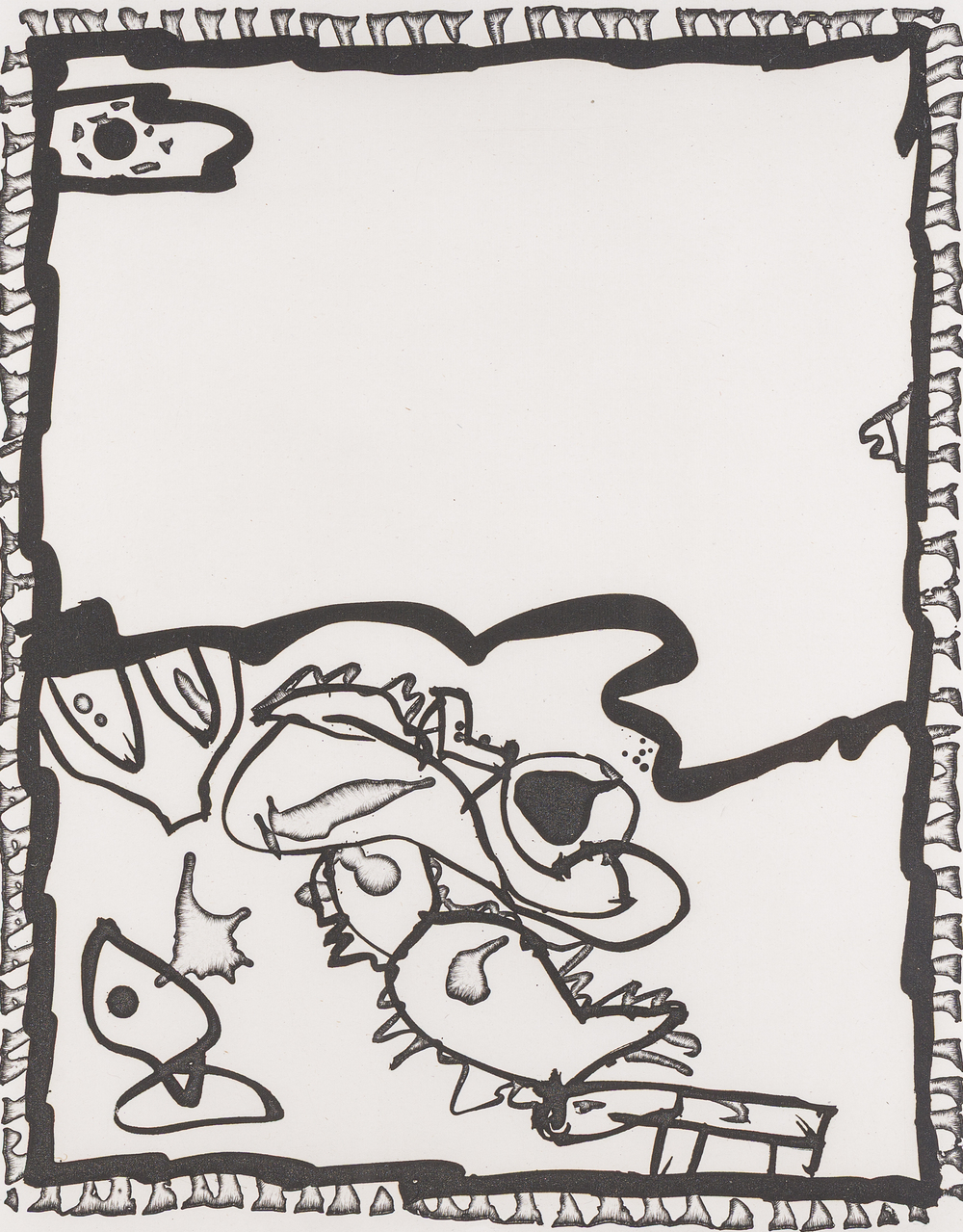 Pierre Alechinsky (1927): 'Trait&eacute; des excitants moderns' (Honor&eacute; de Balzac, no. 5), etching, ed. 36/40, (1989)