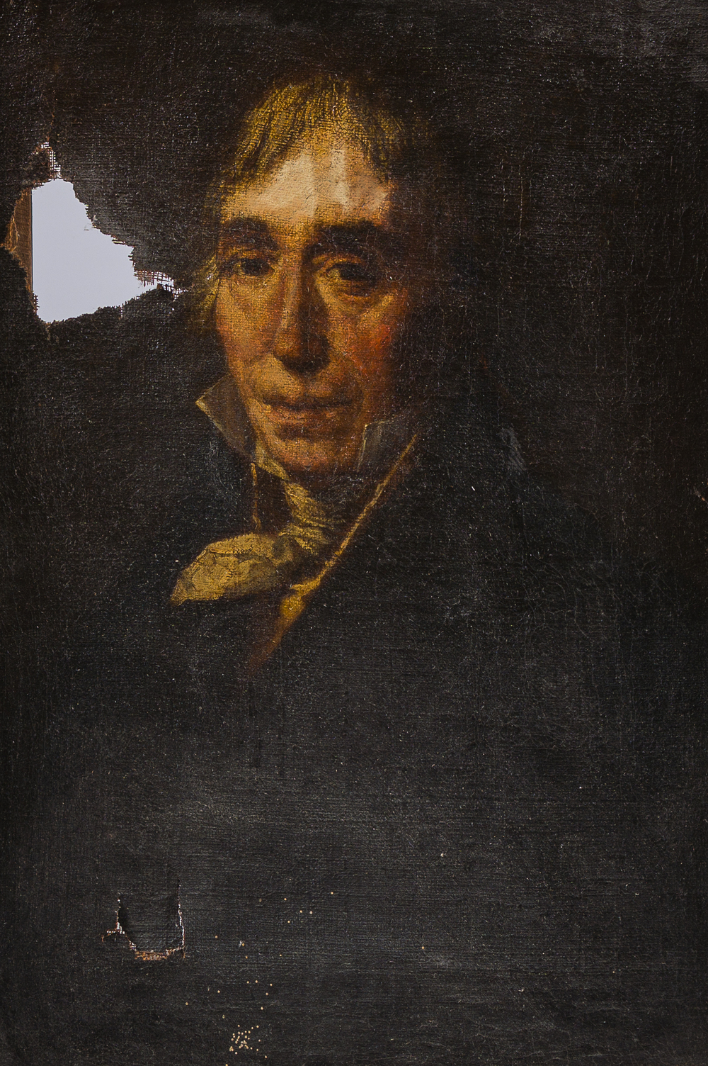 Belgische school: Portret van een heer van stand, vermoedelijk Jean-Joseph Osteau (1738-1831), olie op doek, 19de eeuw
