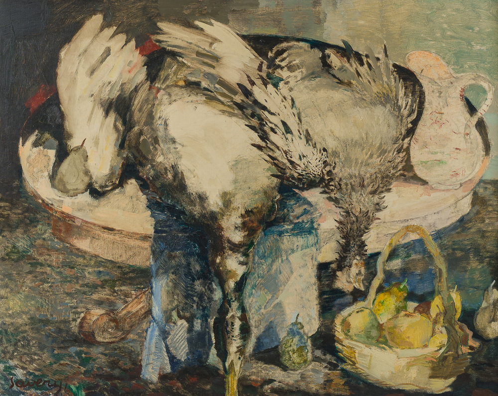 Albert Saverys (1886&ndash;1964): Still life with game birds, oil on canvas
