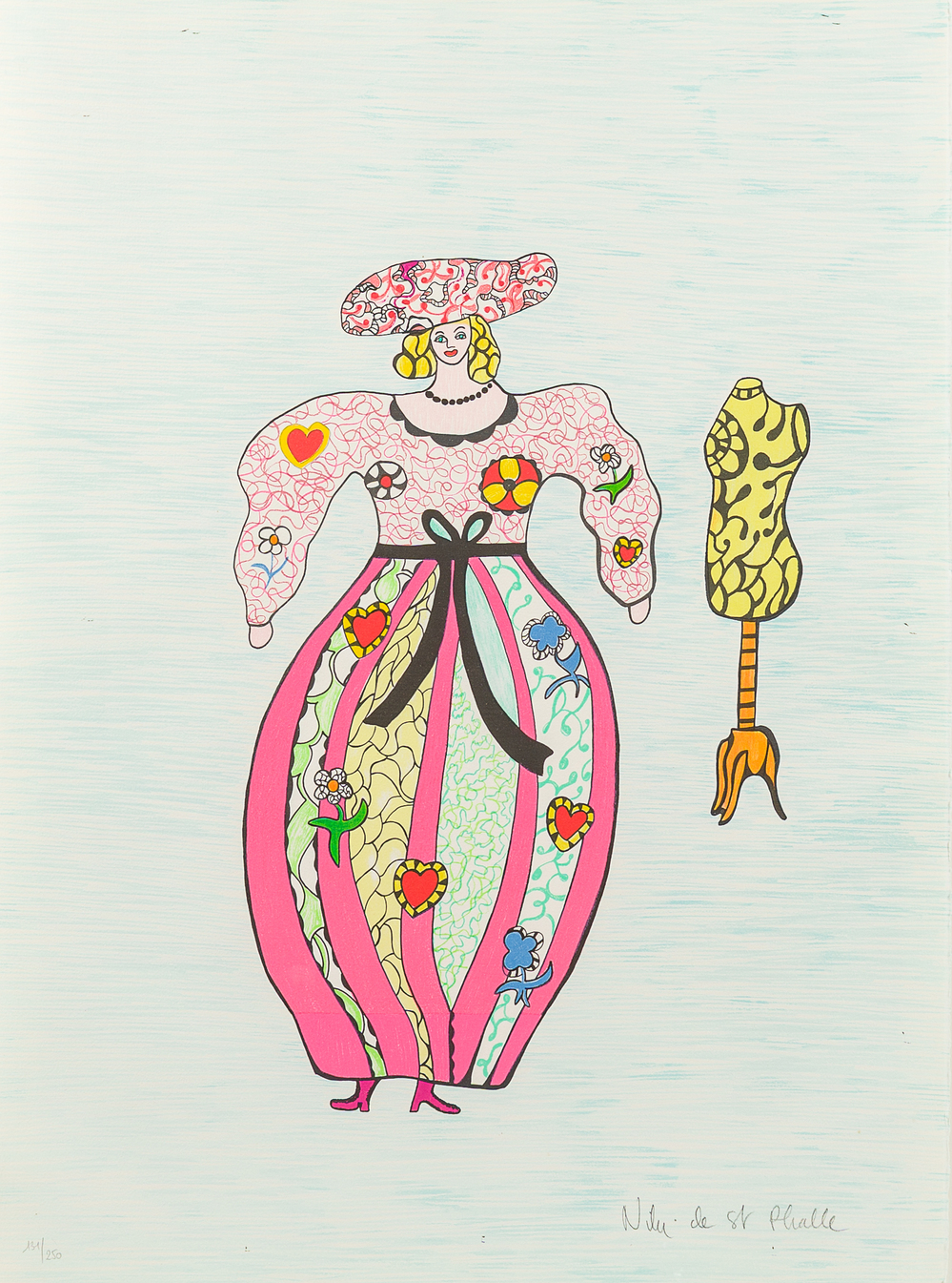 Niki de Saint Phalle (1930&ndash;2002): 'Le Mannequin et la modiste', lithograph in colours, ed. 131/250, (1993)