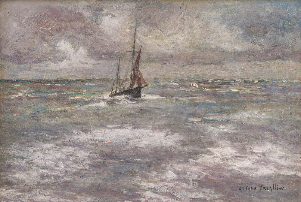 Arthur Willaert Trealliw (1875-1942): 'La brise', oil on canvas