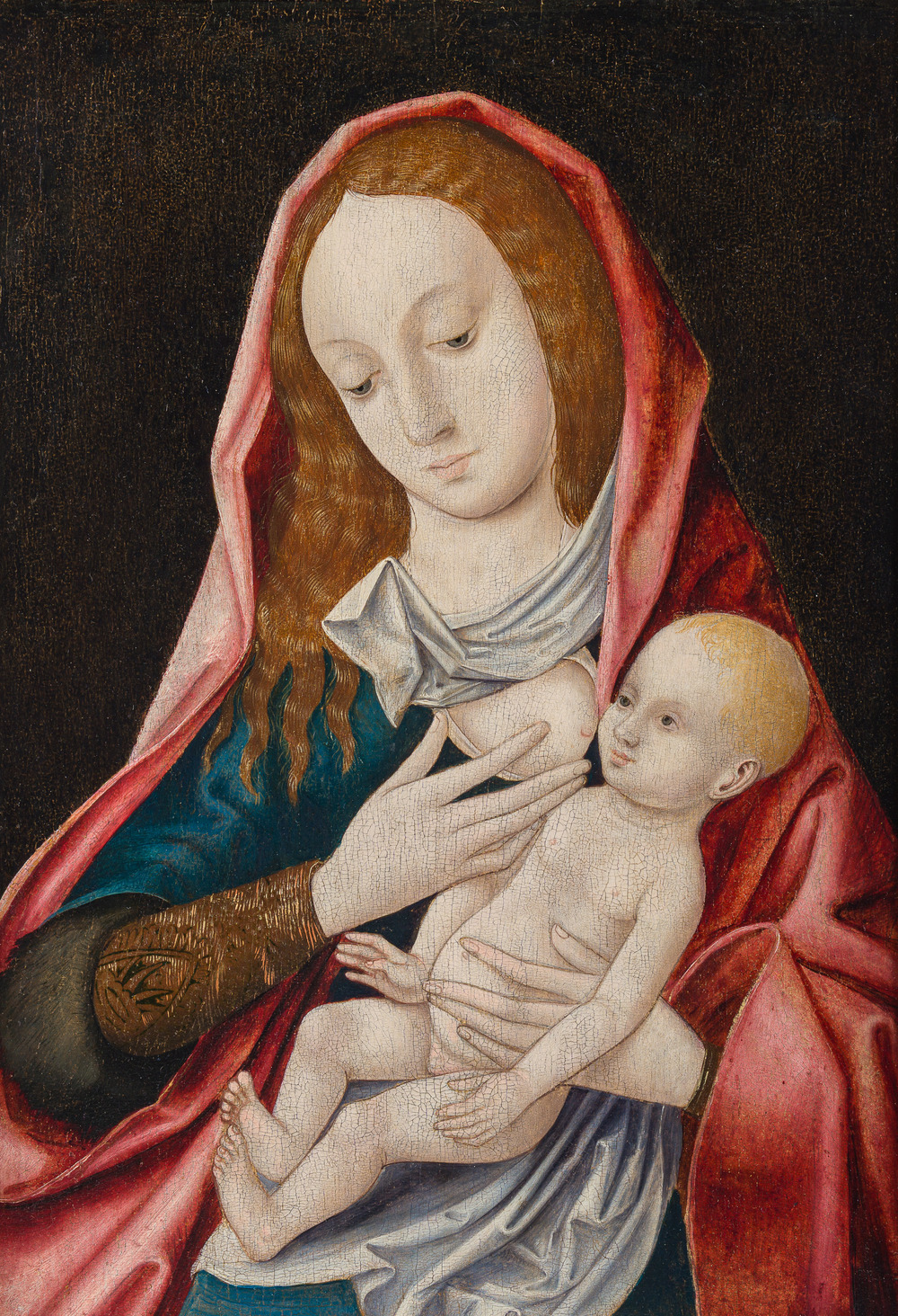 Flemish school, circle of the workshop of Rogier van der Weyden (1399/1400-1464): Madonna and Child, oil on panel, ca. 1500