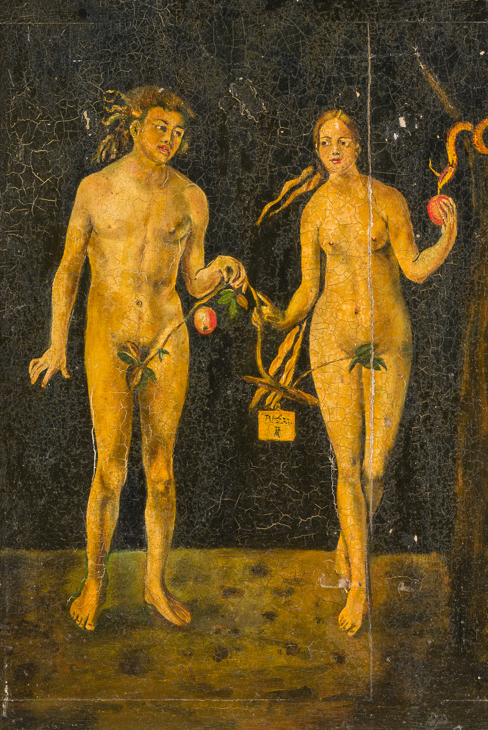European School, follower of Albrecht D&uuml;rer (1471-1528): Adam and Eve, oil on panel, 19th/20th C.