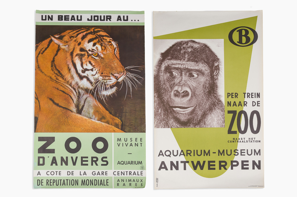 Two posters promoting the Antwerp Zoo, 20th C.