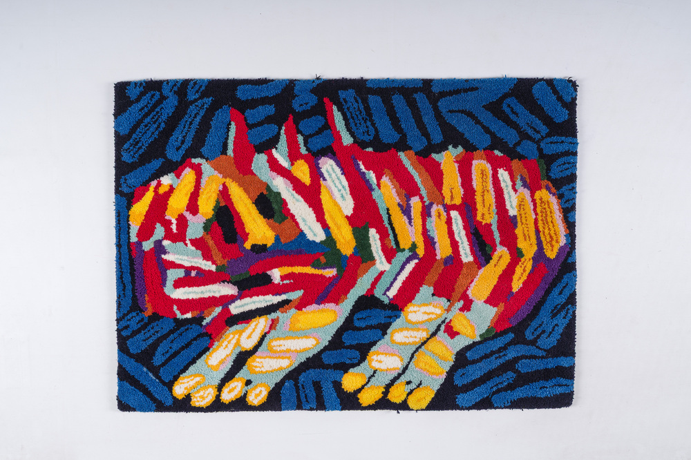 Karel Appel (1921-2006, after): 'Clown Cat', wool tapestry