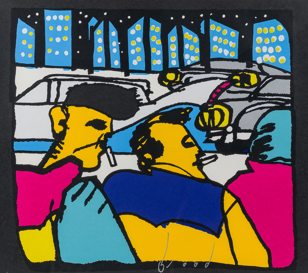 Herman Brood (1946-2001): 'City life', serigraph in colours, ed. 140/150