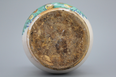 Albarello italien en majolique de Deruta, polychrome, 'Cer.Oxicroti', env. 1530