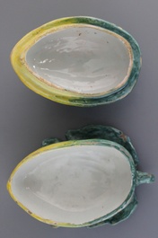 Petite terrine Delft, en forme de melon, 18e