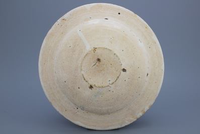 Spaans bord met uil, Puente del Arzobispo, 1575-1600