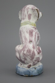 A Brussels faience model of a dog, ca. 1750