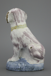 A Brussels faience model of a dog, ca. 1750