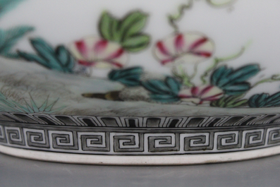 A large Chinese porcelain bowl, Republic, 20th C.