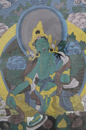 Fragment de thangka, Tibet, 19e-20e