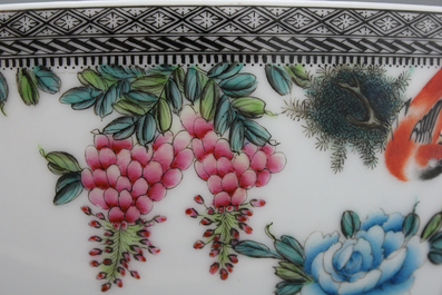 A large Chinese porcelain bowl, Republic, 20th C.