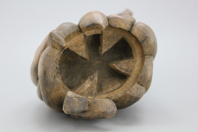 Sculpture chinoise en bois, doigt de Buddha, 19/20e