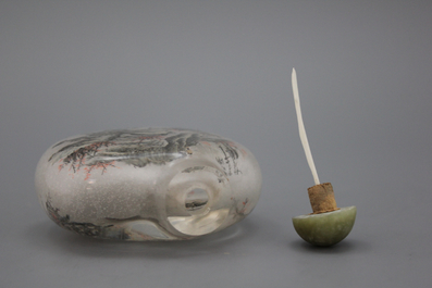 Tabati&egrave;re chinoise peint sous verre, 20e