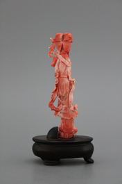 Guanyin en corail chinois, 19/20e