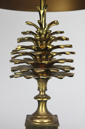 Paire de lampes en bronze, mod&egrave;le "Pomme de pin", Maison Charles &agrave; Paris, ca. 1950