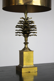 Paire de lampes en bronze, mod&egrave;le "Pomme de pin", Maison Charles &agrave; Paris, ca. 1950