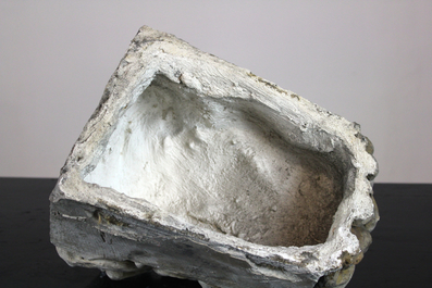 A plaster cast of an antique head, workshop De Wispelaere, Bruges, 1st half 20th C.