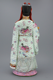 A large Chinese porcelain famille rose immortal figure, Republic