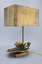 A Maison Charles Paris "N&eacute;nuphar" lamp, bronze, ca. 1970