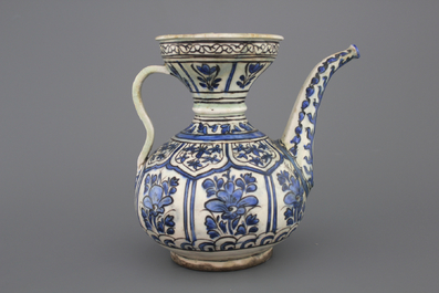 A Safavid blue and white jug in Chinese Ming style, Iran, 17th C.