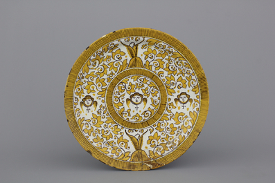Two Dutch Delft polychrome plates, 17th and 18th C.