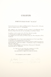"Portefeuille d'art Acacia", 5 lithographies sur le th&egrave;me de la Franc-Ma&ccedil;onnerie, 1984