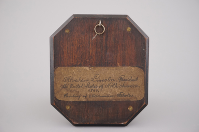 Maximilian Scholze, miniature : "Portrait d'Abraham Lincoln"